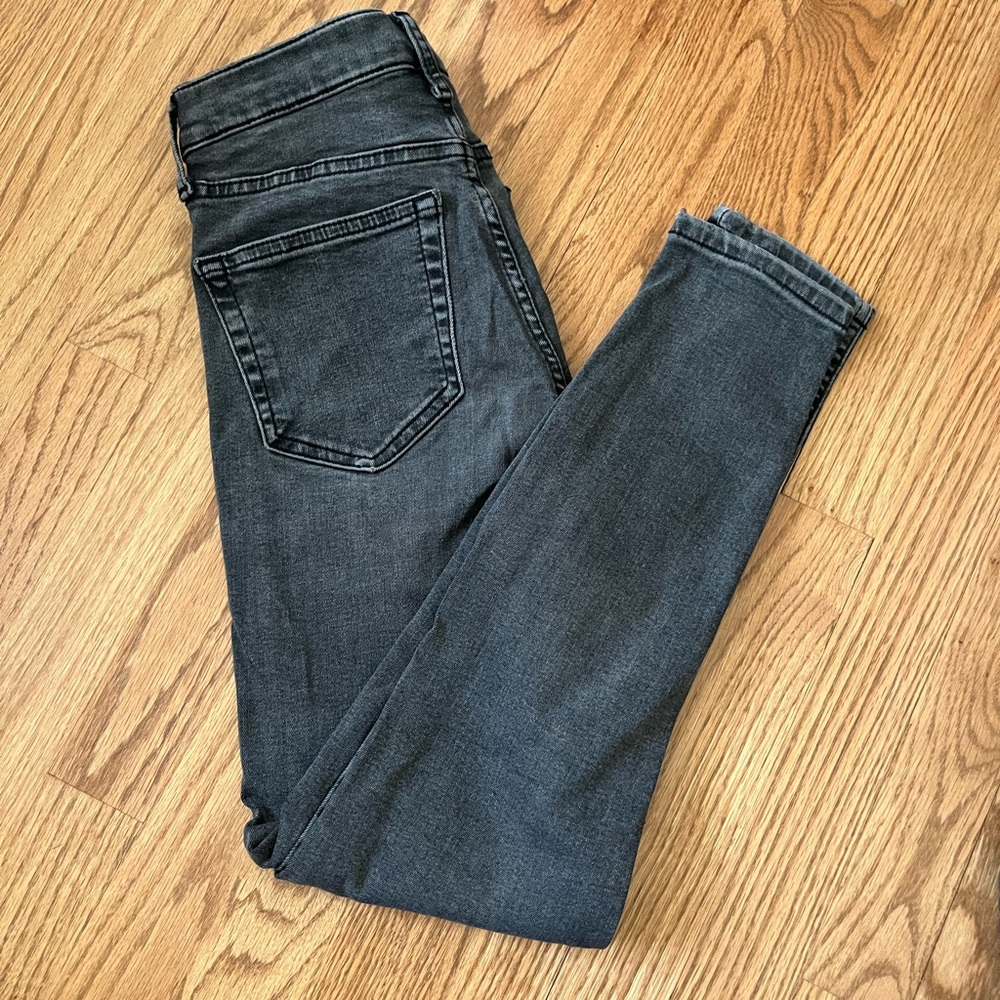 Topshop Jamie Jeans - Washed Black/Grey